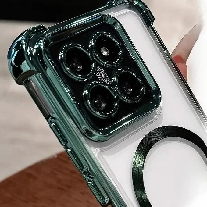 Clear Soft TPU Electroplating Magnetic Cover with Built-in Lens Film for Motorola Moto G Series