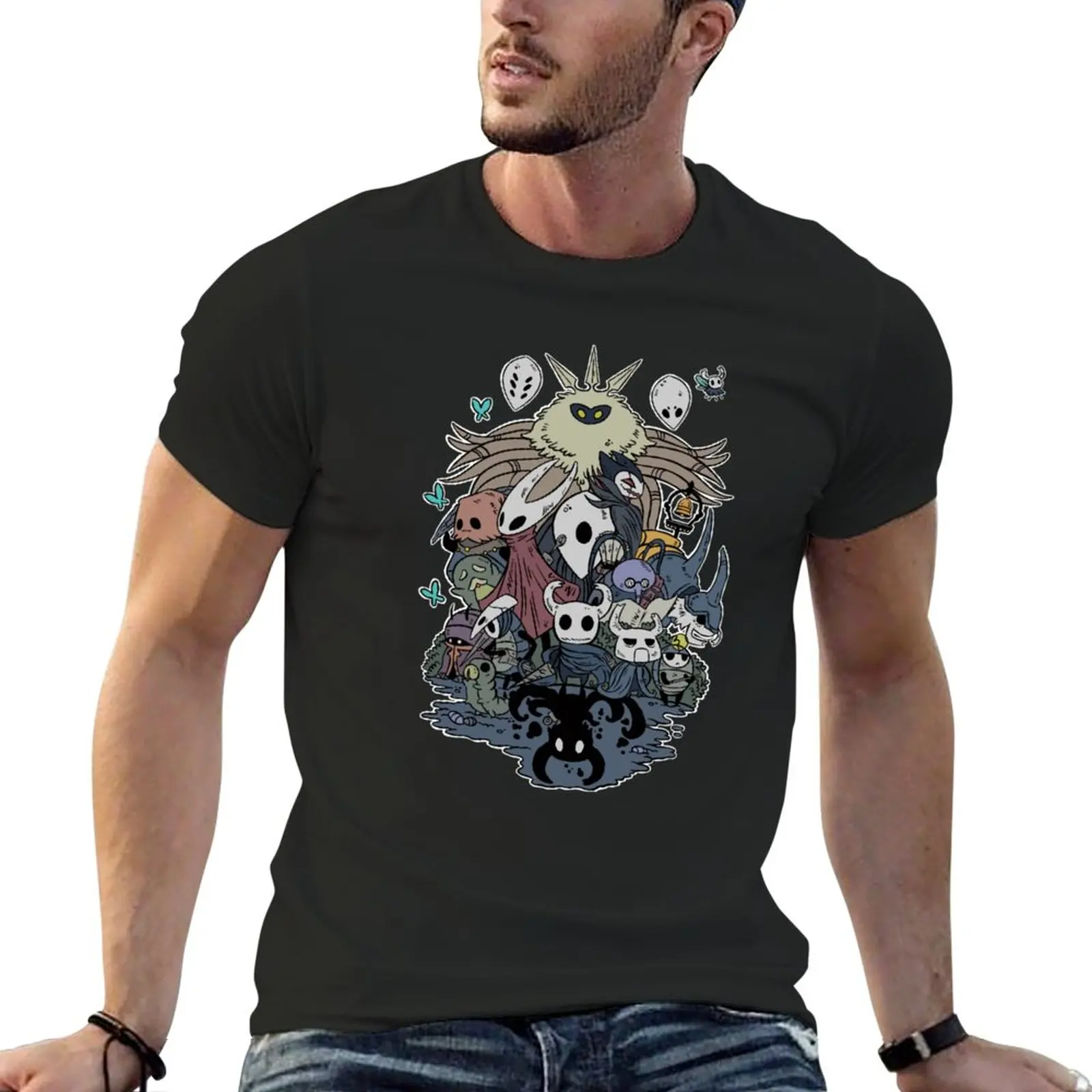 

New Hollow Party T-Shirt anime tops korean fashion summer tops mens graphic t-shirts funny