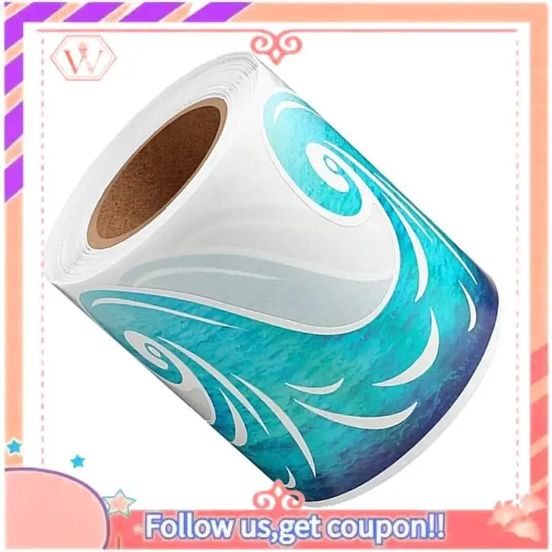 Upgraded Ocean Wave Bulletin Board Border Sticker Classroom Blackboard Bulletin Board Decorative Paper Self-Adhesive Border Trim