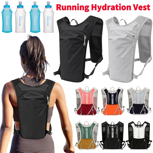 Hydration Running Vest Waterproof Water Bladder Daypack Breathable Outdoors Hydration Pack for Hiking Trail Running