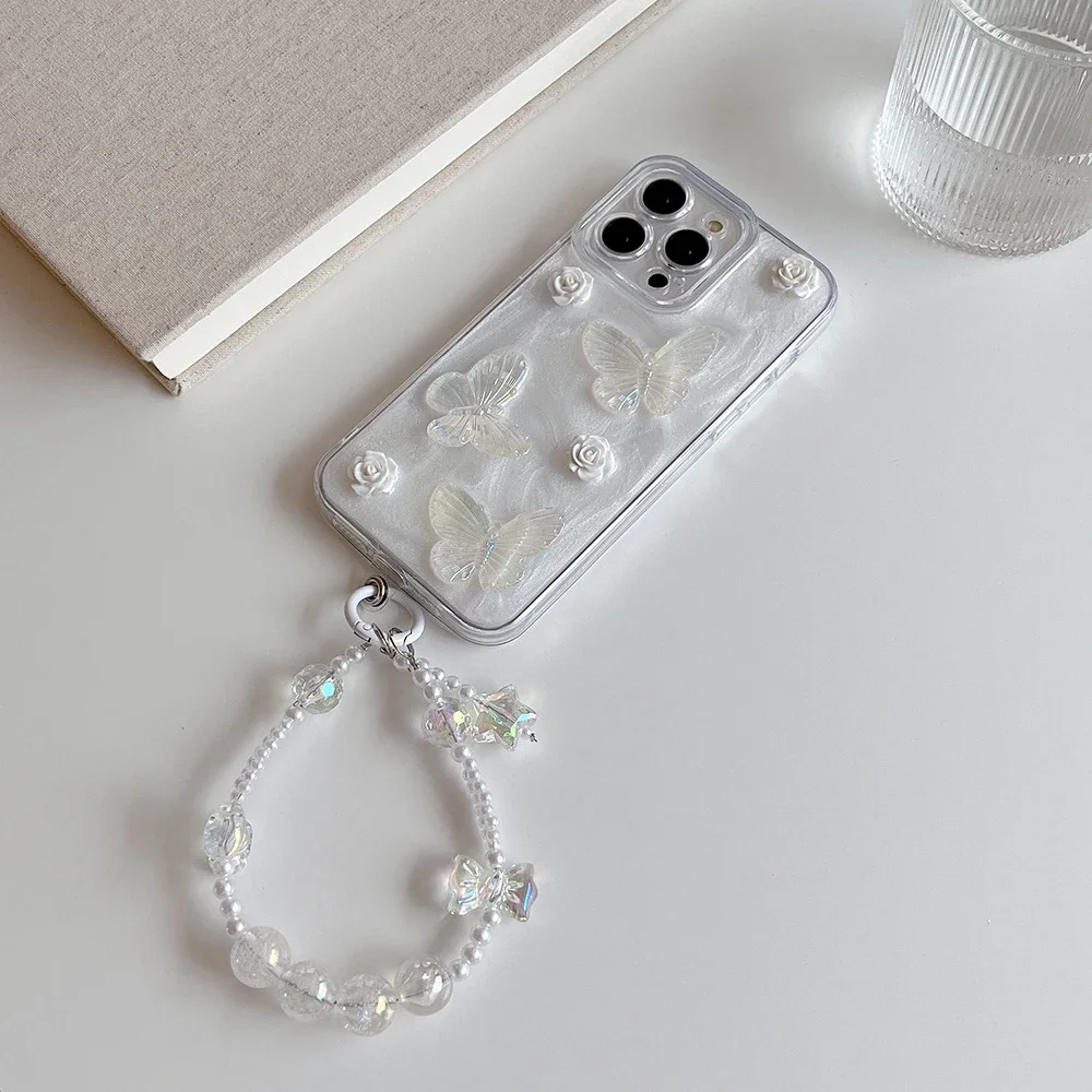 Qianliyao 3D Butterfly Bracelet Phone Case For iPhone 15 14 13 12 11 Pro X XR XS Max 7 8 plus Soft TPU Shockproof Back Cover