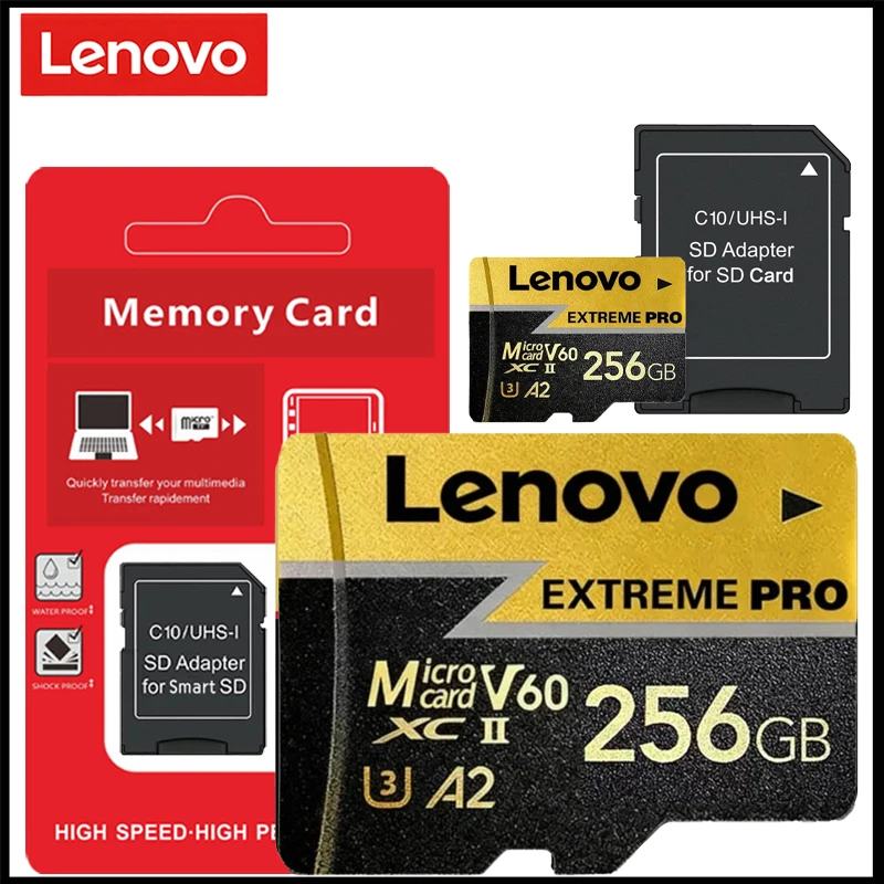 새로운 레노버 TF 메모리 SD 카드 마이크로 SD 카드 고속 TF 플래시 카드 128GB 256GB 512GB 1TB SD 카드 (휴대폰/컴퓨터용)