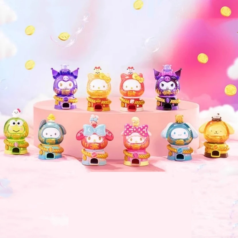 Sanrio Wonderful Damo Gashapon Machine Series Blind Box Tumbler Pacha Dog Kumrome Figure Animation Model Ornaments Mystery Box