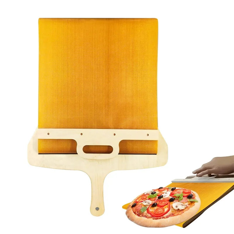 

Sliding Pizza Peel Transfers Pizza Peel Pizza Spatula With Handle Non-Stick Wooden Pizza Transfer Shovel Sliding Pizza Spatula