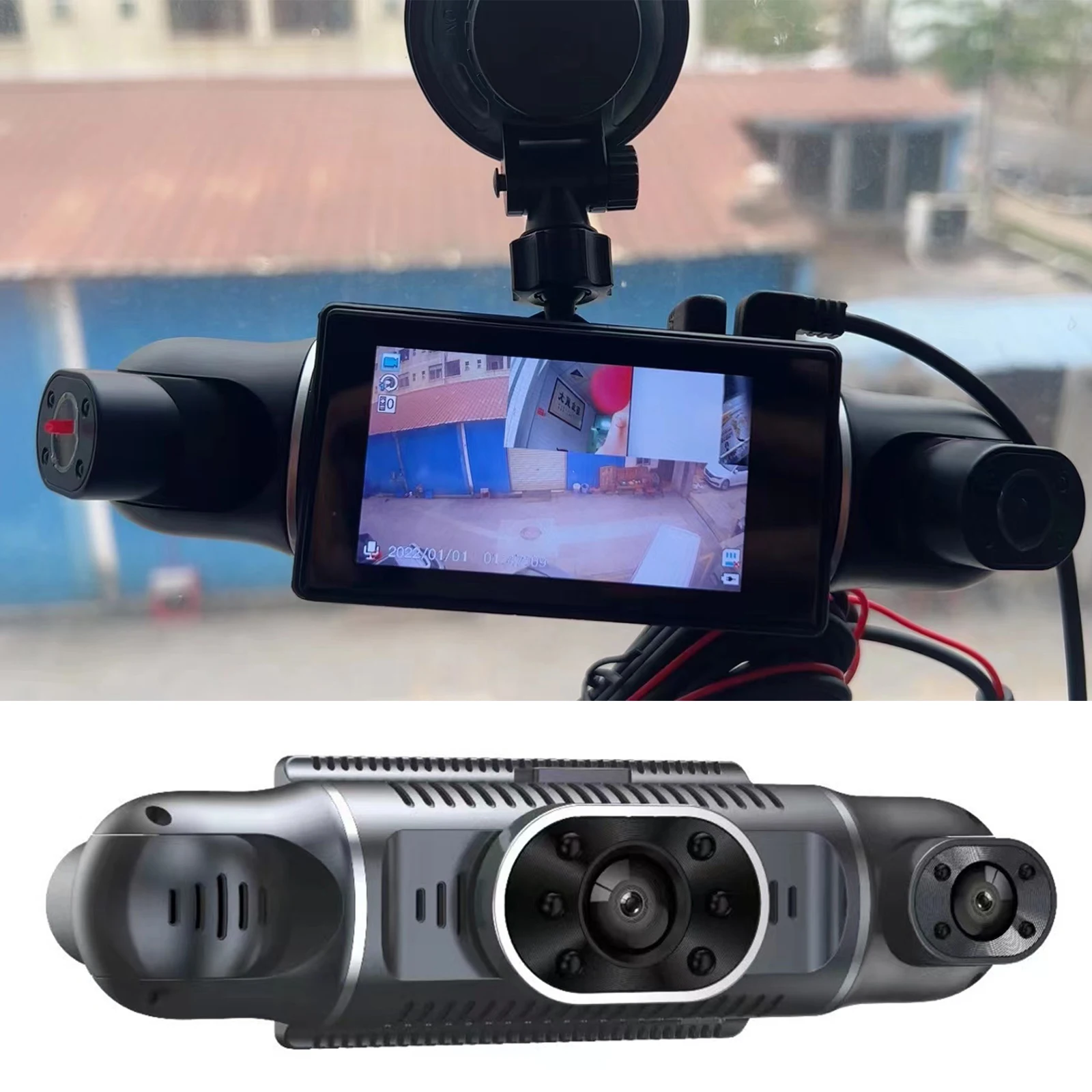 4 Channel 3'' Car Video Recorder 1080P FHD DVR Camera Front Rear Car  Recorder Car Black Box Camera Dash Cam