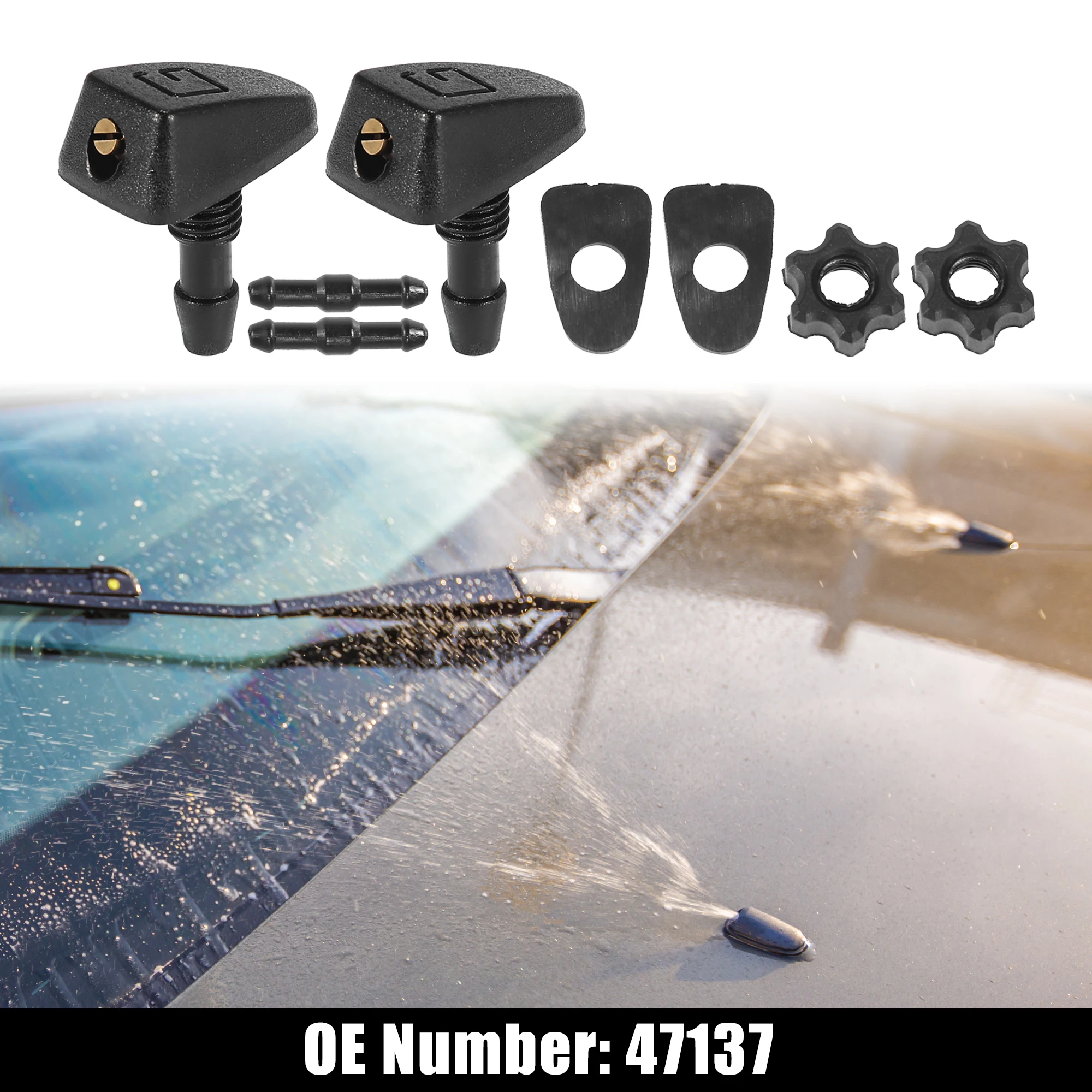 X Autohaux Universal For Acura Mdx 2011 Front Windshield Washer Nozzles