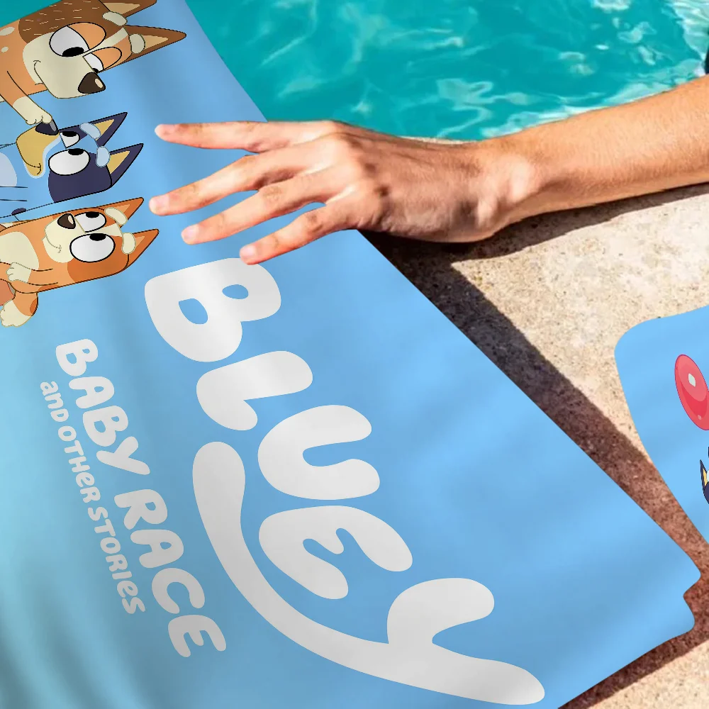 Cartoon B-Blueys Big Microfiber Beach Towels Quick Dry Towel Sand Beach Towels Pool Towel for Travel Swim Pool Yoga 3