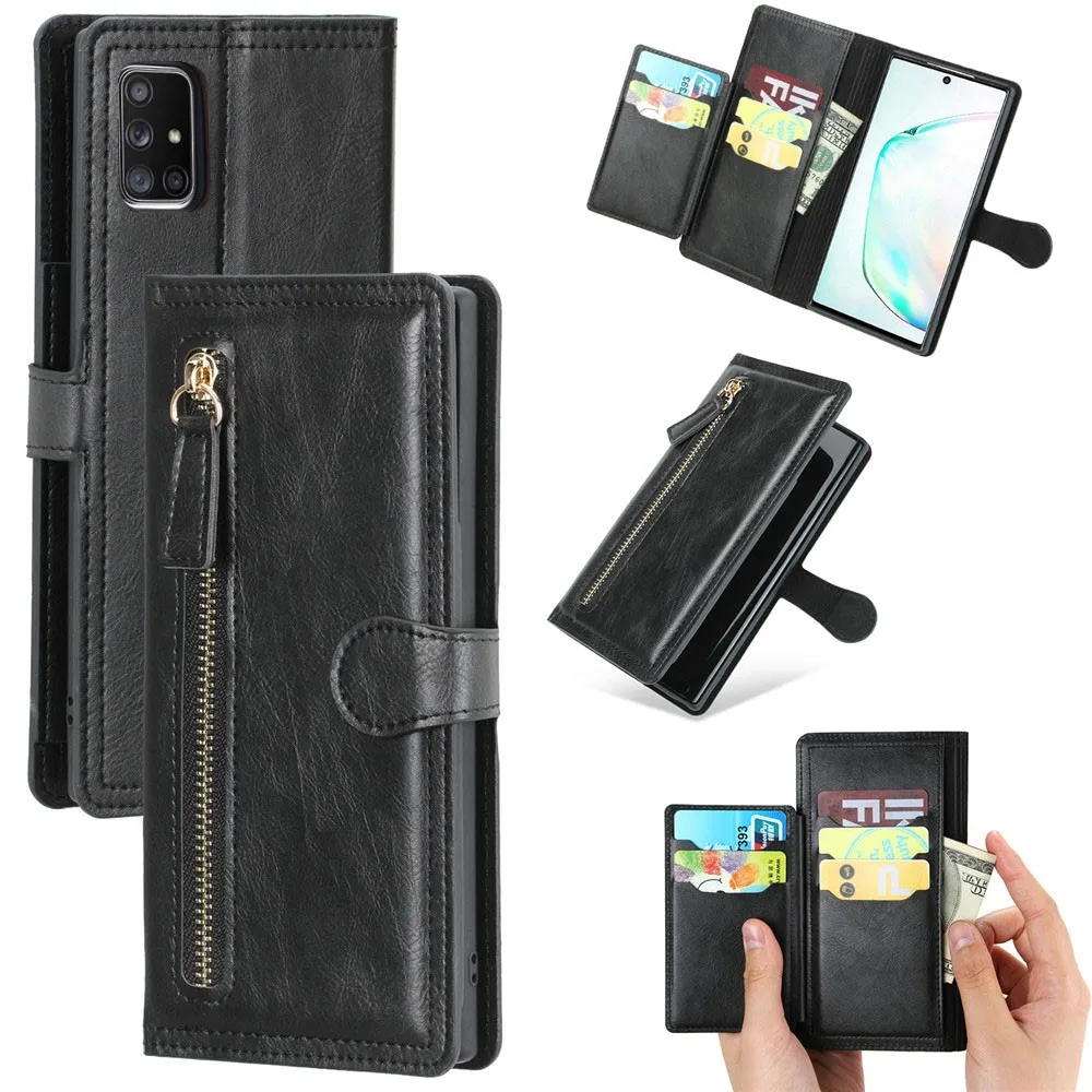 Funda Samsung A71 Retro Pu Flip Custodia In Pelle Per Samsung Galaxy A71 4G Card Holder Cover Per A71 A 71 4G Sm-A715F/Ds Coque Capa