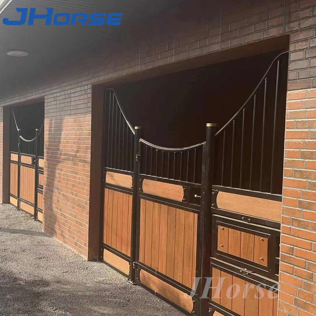 

European Power Equestrian Stall Guard Barn Door System Bamboo Horse Stables For Sale