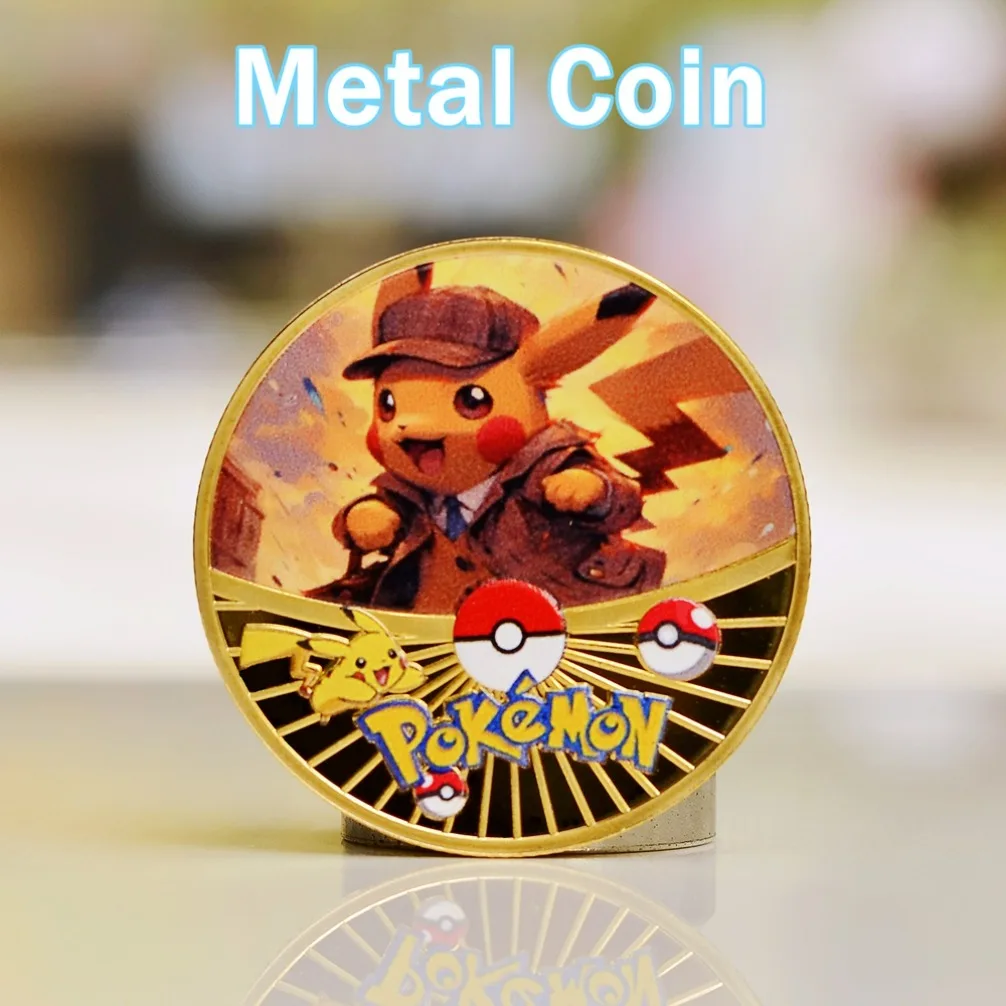 코인 금속 Tcg 골드 기념 주화 Charizard Vmax 코인 수집품 애니메이션 게임 희귀 메달 어린이 장난감 선물