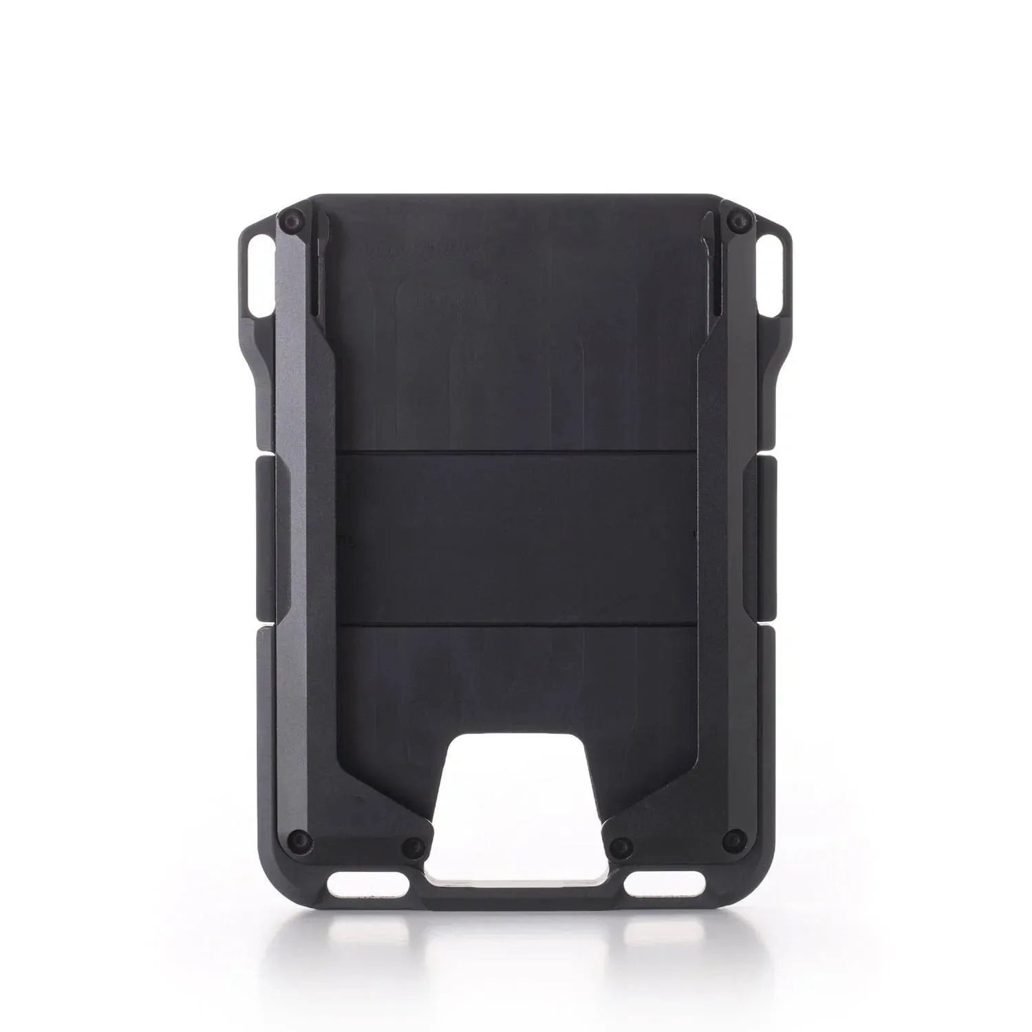 Slim Minimalist Wallet for Men-RFID Blocking-All-Metal, Jet Black