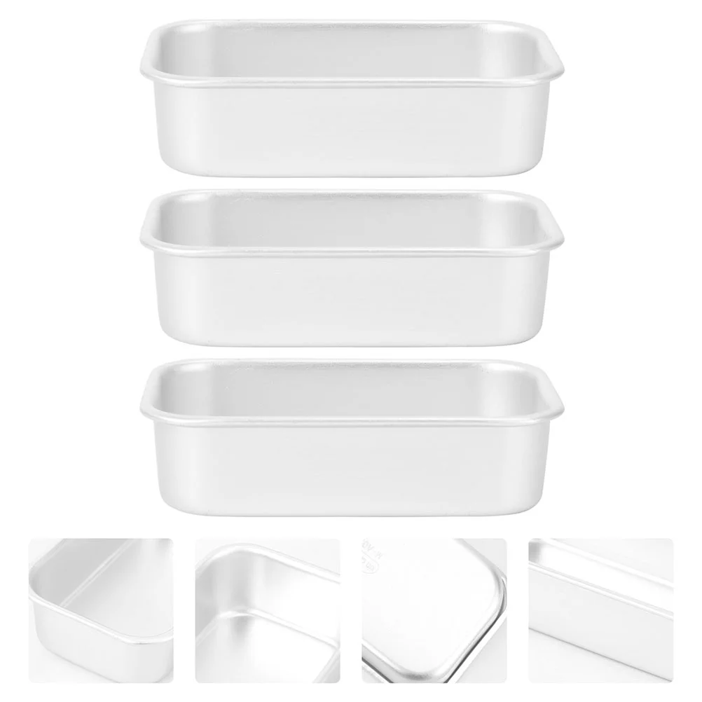 

2 Pcs Square Cake Mold Rectangular Burger Pan Cheesecake Housewarming Present Pastry