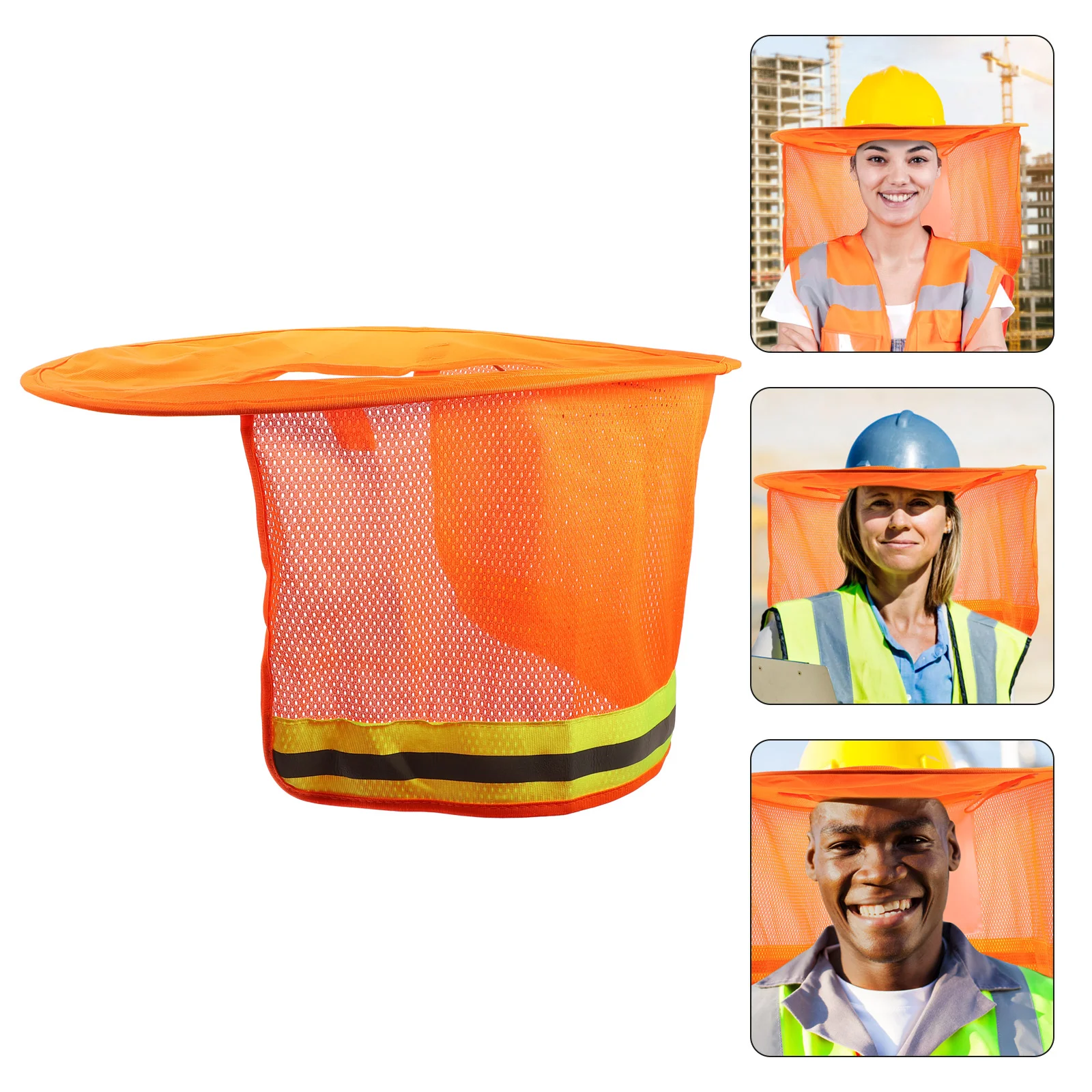 Reflective Hat Cover Hard Shade Neck Visor Full Brim Construction Sun Protection Worker