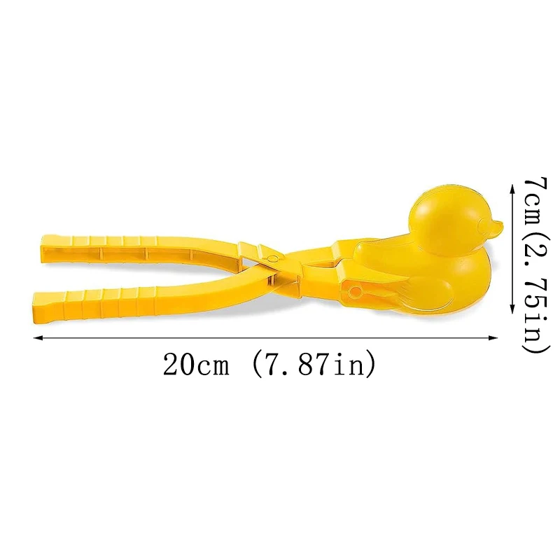 4 Pcs/Set Snowball Maker Clips, Duck Shaped Snow Ball Maker Clips Clamps Outdoor Winter Play Snow Toys Plastic Sand Molds Clay 6
