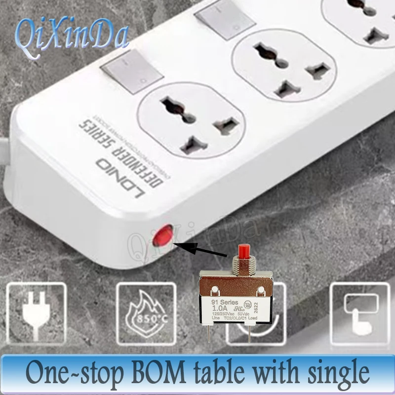Kuoyuh 91 series 0.5A 0.75A 1A 1.25A 1.5A 1.75A 2A 2.5A 3A Miniature Circuit breaker Overload protector switch