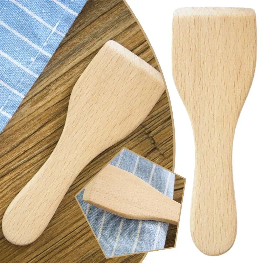 1pcs Non-stick Wooden Turner Cooking Shovel Small Wooden Spatulas Kitchen Gadgets Utensils For Home Camping Restaurant Supp