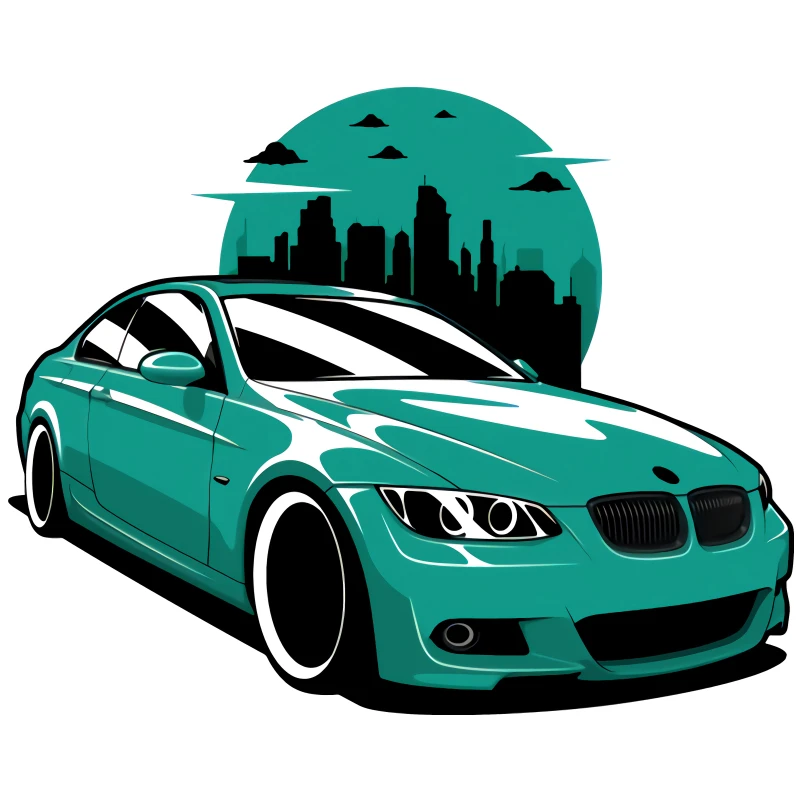 E46 E39 Drift Art For Bmw Car Stickers Decalcomania Anime Cute Auto Accessori Decorazione Accessori Decorativi Protezione Solare Creativa