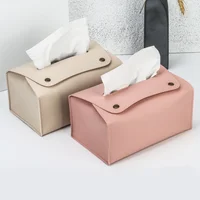 1pc Tissue Bag  PU Leather Napkin Holder  Foldable Tissue Box  Home Office Waterproof Dustproof Storage Sundries 1