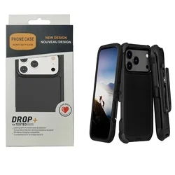 3 - in - 1 Military Grade Shockproof Armor Case with Box - Rugged Protection Cover - iPhone 15 Plus (07)