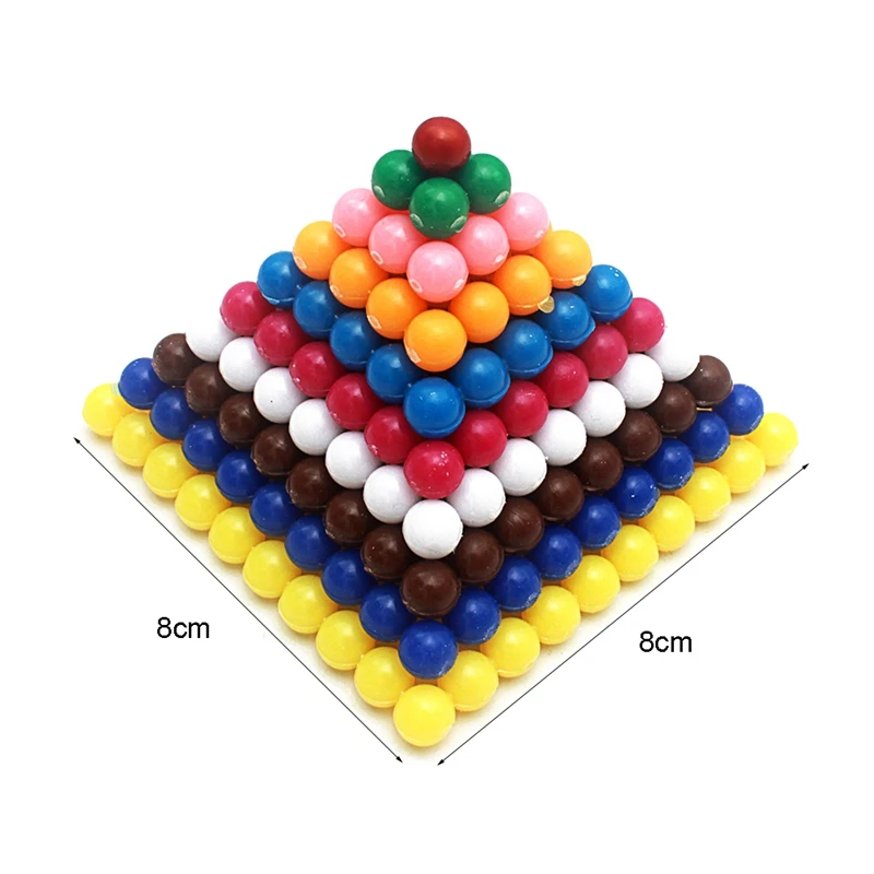 Baby Toy Montessori Colorful Beads Stair Math Toy Teaching Aids Square 1 to 10 Preschool Early Learning Kids Toys for Children