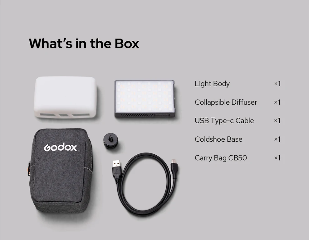 C5R 5W 2500-8500K Knowledge RGB Creative Light Portable Mini Pocket RGB Video Li
