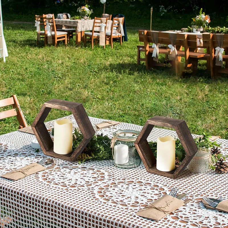 Set Di 5 Portacandele Con Vassoio In Legno - Centrotavola Vintage Con Scritte HOME - Grigio - Regalo Ideale Per La Casa