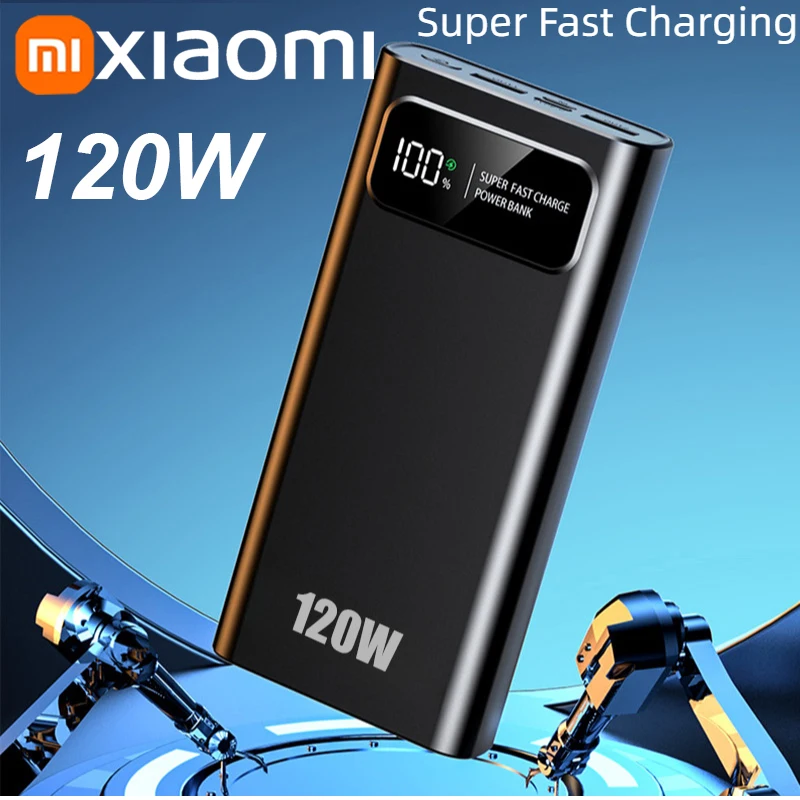 Xiaomi 200000mah Protable Ultra-Large Capacity Power Bank 120w Super Fast Charging Digital Display Power Bank For IPhone Samsung portable battery charger