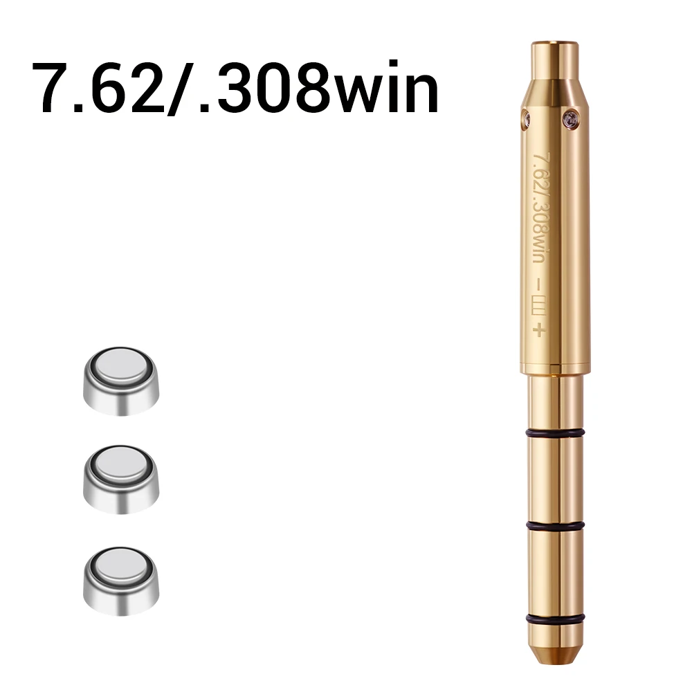 Laser Bore Sighter .22LR .177 .223Rem 9mm/.38spl 300WIN .30-06 8X57JS Barrel for Pistol Rifle Airsoft Cartridge Collimator