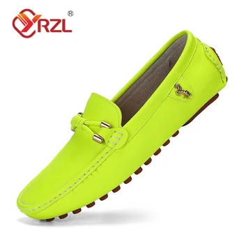 YRZL Mocassini da uomo Scarpe in pelle fatte a mano Scarpe da guida casual Scarpe slip-on Mocassini comodi di lusso Scarpe da uomo Taglie forti 37-48 1