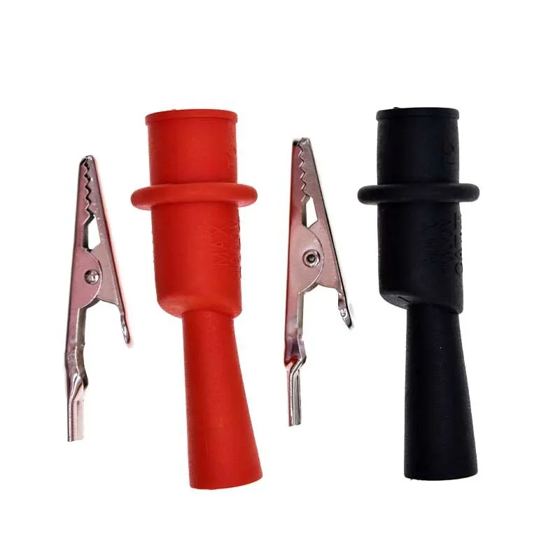 Alligator Clips 5/1 Pairs Alligator Crocodile Test Clips Clamps for Multimeter Test Lead Electrical Clamp Testing Probe Meter