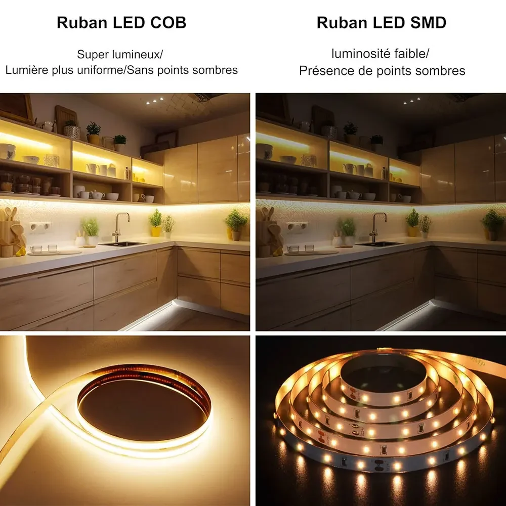 Led strip COB Warm Wit - 9 meter - losse strip met 384 leds per meter Led strip COB Warm Wit - 9 meter - losse strip met 384 leds per meter