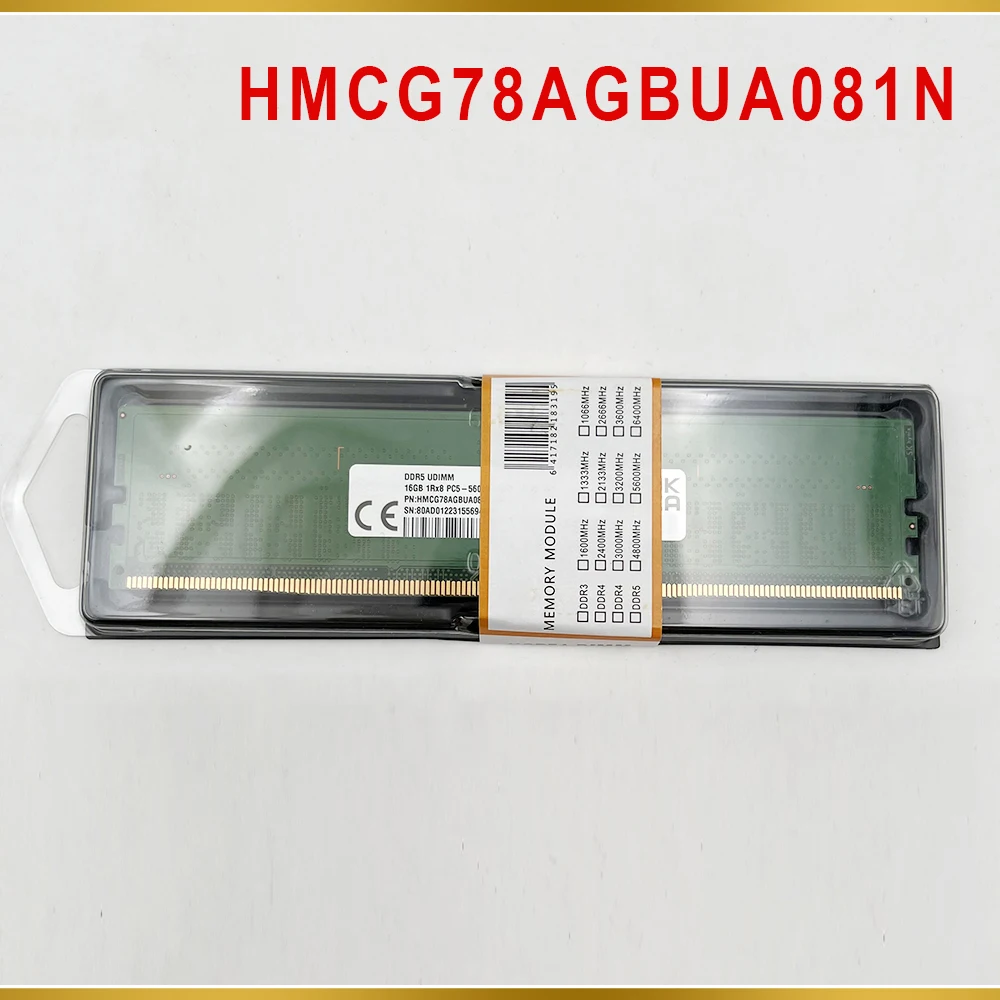 1 PCS New For SK Hynix RAM 16GB 16G Memory HMCG78AGBUA081N DDR5 5600B PC5 5600B UA0