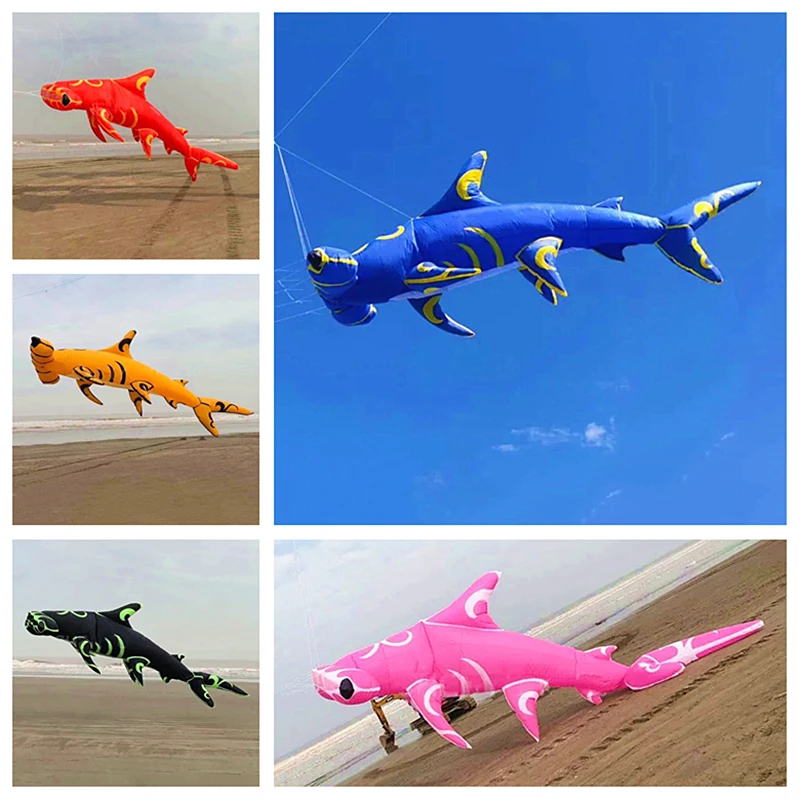 

Free shipping 7m Hammerhead Shark Kite Pendant for Audlts inflatable toys soft kites electric shocker Kite flying outdoor game