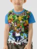 3D Print HOT Game Plants vs. Zombies Baby Clothing 5 to 14 Years Male Outdoor Clothes for Children Boy Girl Child T-Shirt Top 1