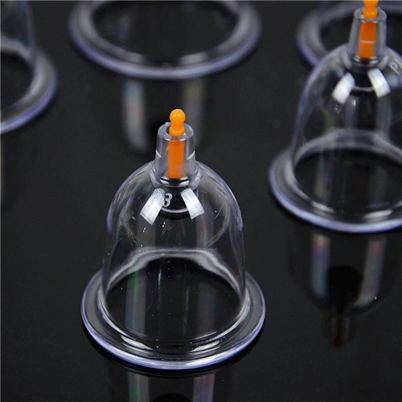 6Pcs Vacuum Cupping Set Chinese Medical Cupping Cups Cans Suction Cup Therapy Back Body Detox Massage Anti Cellulite Massager