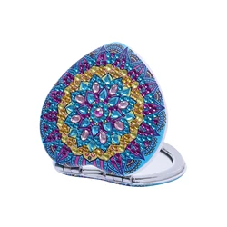 DIY Mandala Diamond Art Compact Mirror Kit - Portable Folding Pocket Mirror (110)