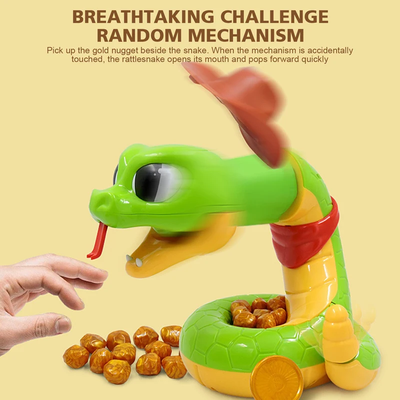 

Z30 Electric Scary Snake Toy Tricky Animals Kids Fun Multiplayer Party Game Biting Rattlesnake Family Interactive Toy Funny Gift