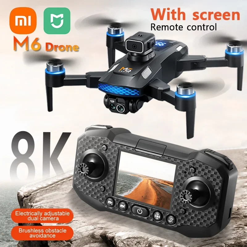 Xiaomi Mijia M6 Drone 8K Professional HD Camera Drones 5G WIFI FPV Video 4k UAV With screen Remote control RC Quadcopter Dron 1