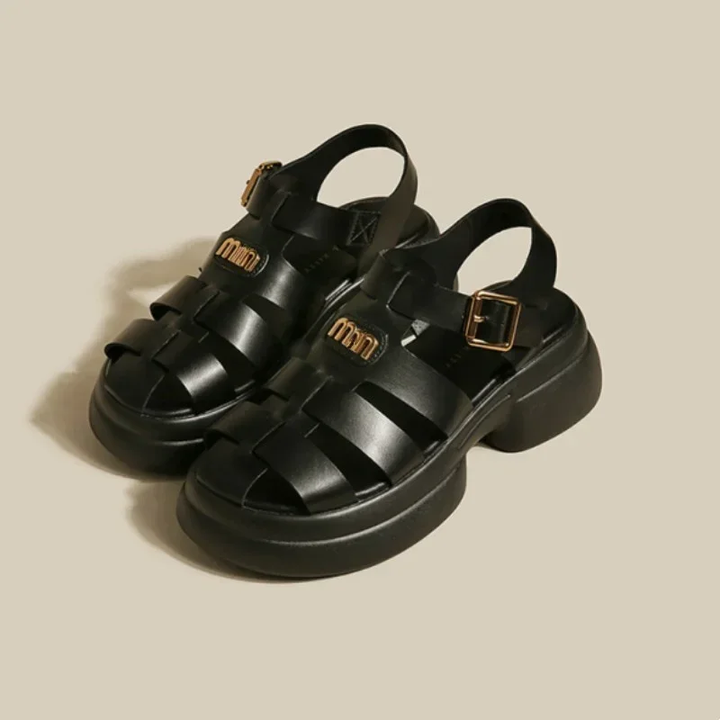 New Summer Fashion, Comfortable and Casual Thick-soled Platform Platform Thick-soled British Style Casual Women's Shoes