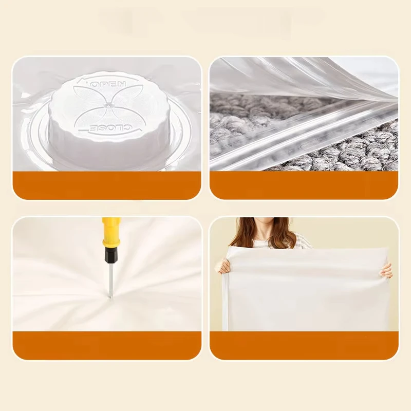 Mattress Vacuum Storage Bag Zippered Mattress Bag  for Memory Foam Mattress Moving Shipping Storage 2
