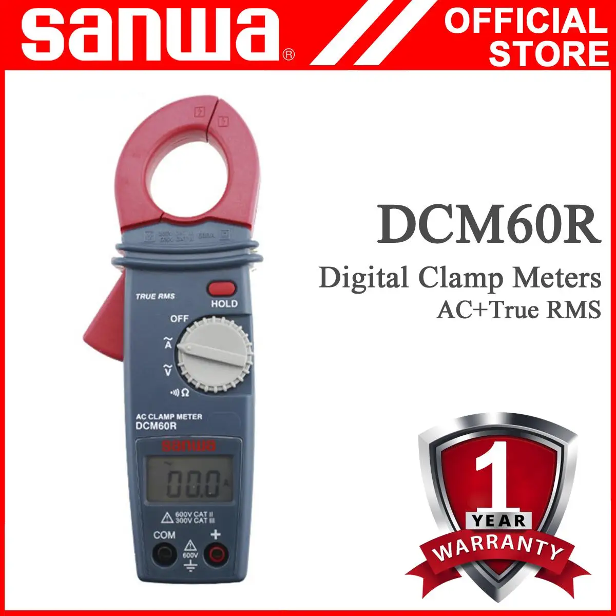 

Sanwa DCM60R Digital Clamp Meter