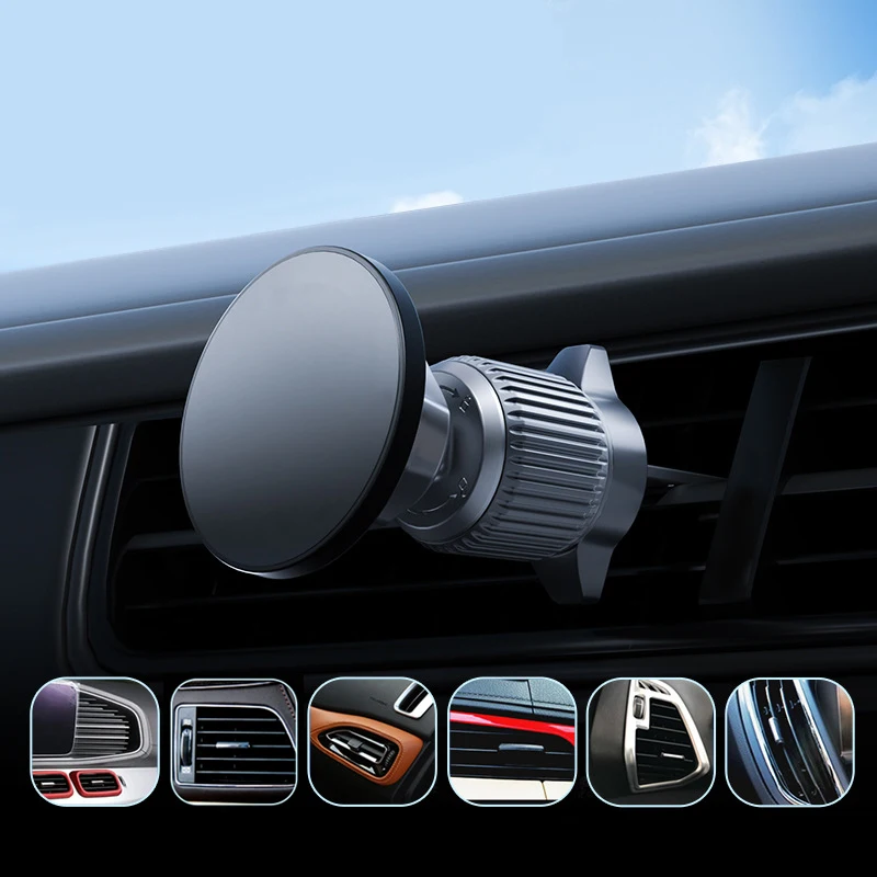 

Magnetic Phone Holder for MagSafe Magnet Car Air Vent Cell Phone Holder Clips GPS Bracket for iPhone 14 13 12 Pro Plus Max Mini