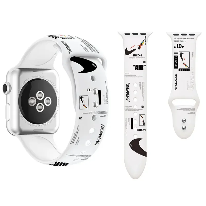 애플 워치용 실리콘 스트랩, 울트라 밴드, 49mm, 45mm, 44mm, 42mm, 41mm, 40mm, 38mm, 럭셔리 브랜드 디자인, 손목 팔찌, 아이워치 시리즈 3, 4, 6, 7, 8, SE
