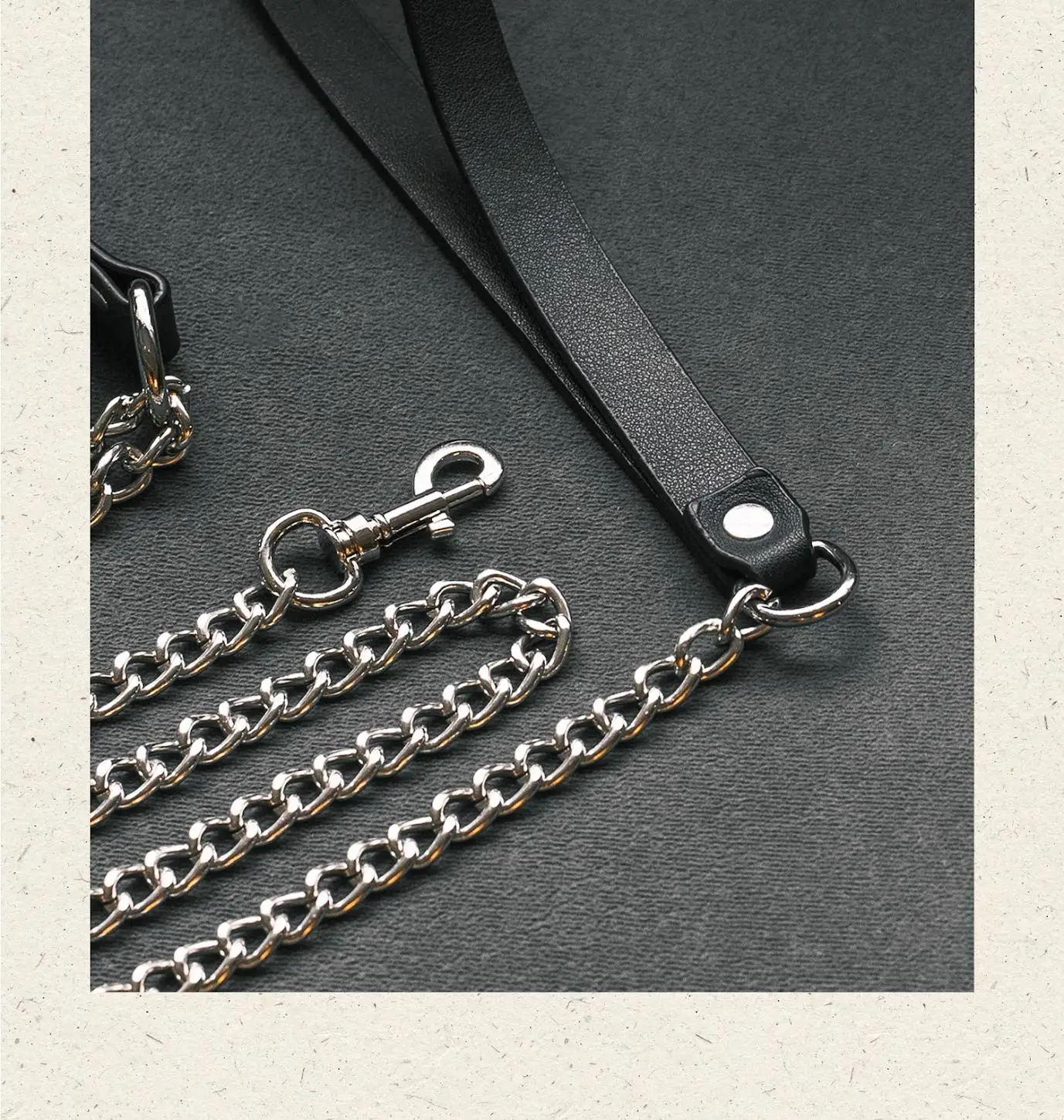 Genuine Leather Choker With Handle For Couples Neck Restraint_voghion.com
