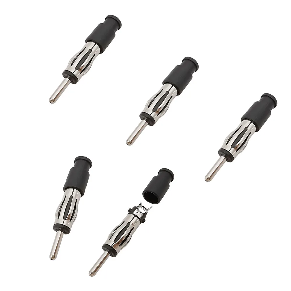 5Pcs Plastic Handle Car CD Radio Male Aerial Antenna Plug Adapter