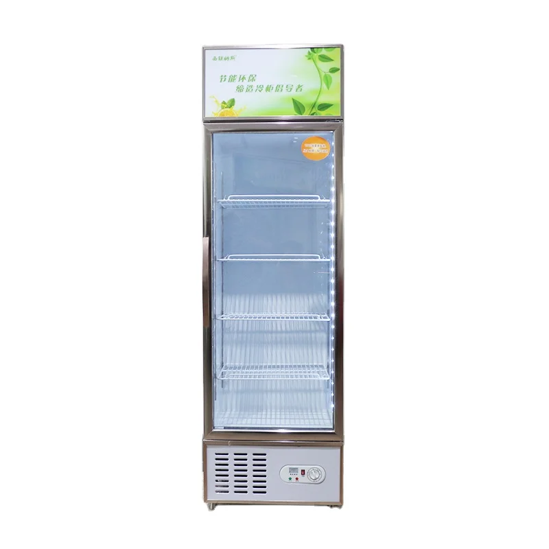 Single Door Vertical Beverage Display Refrigerator for Display
