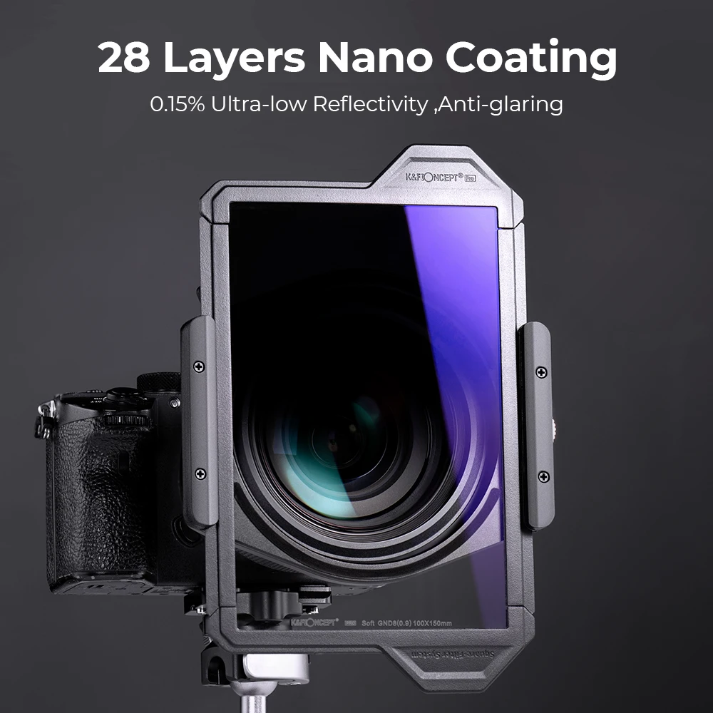 K & F Concept X-PRO 스퀘어 소프트 GND8 (3 스톱) 필터 28 레이어 코팅 소프트 렌즈 용 중립 밀도 필터