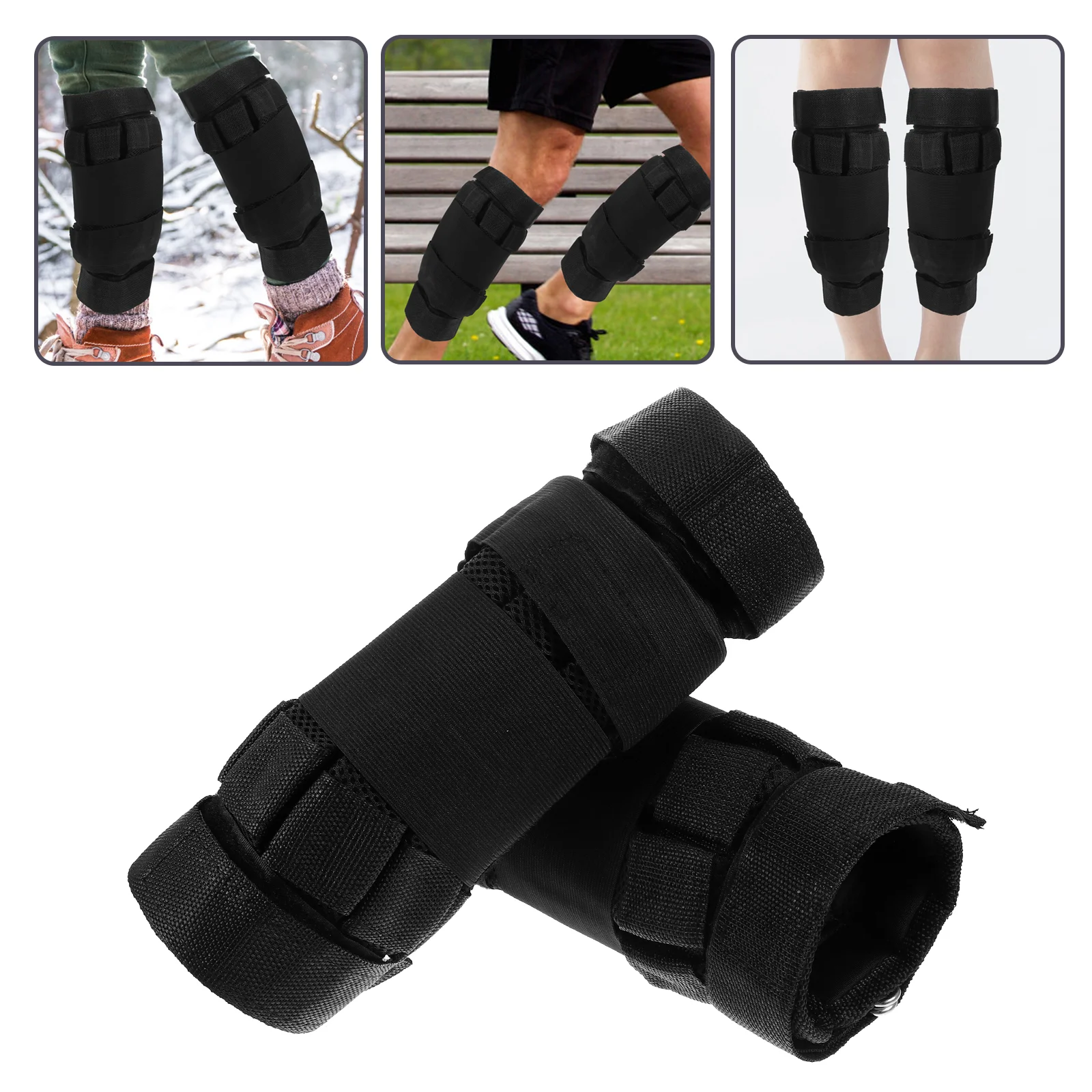 

2 Pcs Running Weight Leggings Training Ankle Cover Calf Belt Weights Grid Cloth Band Man