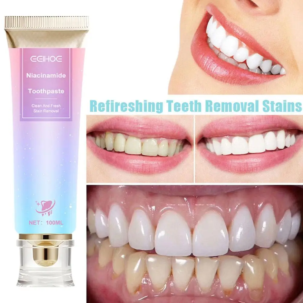 Dazzling White Toothpaste Whitening Toothpaste 100g Niacinamide Formula Fresh Breath Teeth Cleaning Oral Care