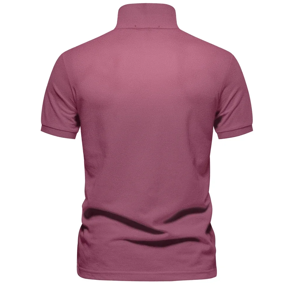 Men’s embroidered cotton polo shirt for weekend outfits